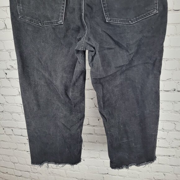 Everlane Black Denim Organic Cotton The Highway Jean Cropped Cut Off 30x22 - Picture 8 of 12